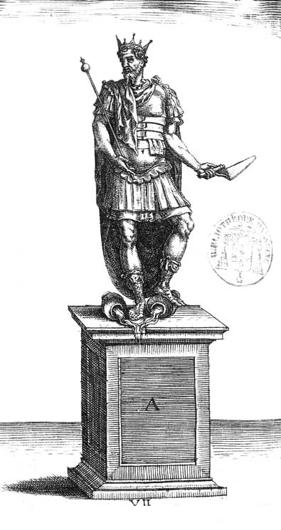 Estatua de Oenus, primer fundador de la ciudad de Mantua, 1576